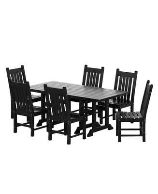 7 Piece Outdoor Patio Dining Set Table and Chair