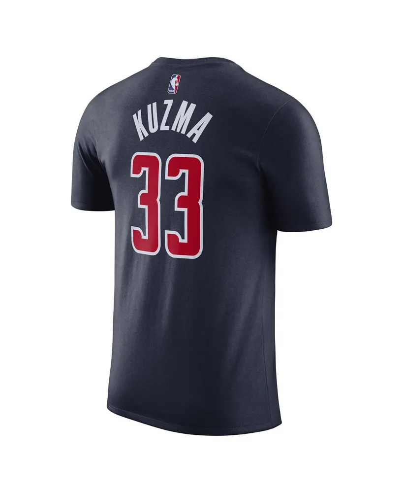 Men's Jordan Kyle Kuzma Navy Washington Wizards 2022/23 Statement Edition Name and Number T-shirt