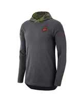 Men's Nike Anthracite Clemson Tigers Military-Inspired Long Sleeve Hoodie T-shirt