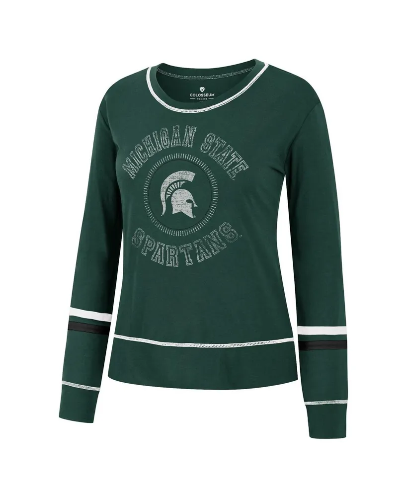 Women's Colosseum Green Michigan State Spartans Heathrow Super Soft Long Sleeve T-shirt