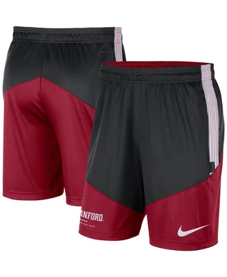 Men's Nike Black, Cardinal Stanford Team Performance Knit Shorts
