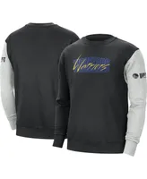 Men's Nike Black, Heather Gray Golden State Warriors Courtside Versus Force & Flight Pullover Sweatshirt