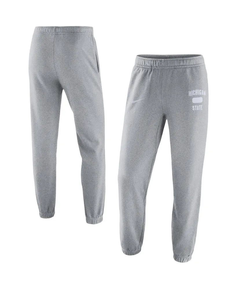 Men's Nike Heathered Gray Michigan State Spartans Saturday Fleece Pants