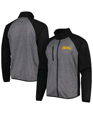 Men's Msx by Michael Strahan Gray, Black Washington Commanders Runners Raglan Full-Zip Track Jacket