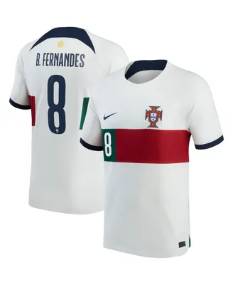 Men's Nike Bruno Fernandes White Portugal National Team 2022/23 Away Breathe Stadium Replica Player Jersey