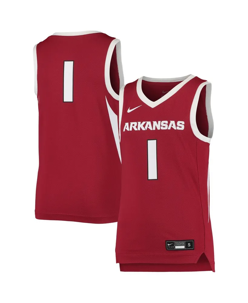 Youth Boys and Girls Nike #1 Cardinal Arkansas Razorbacks Team Replica Basketball Jersey