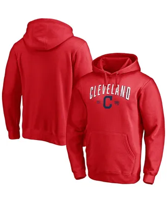 Men's Fanatics Red Cleveland Indians Big and Tall Cooperstown Collection Ultimate Champion Pullover Hoodie