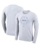 Men's Jordan White Ucla Bruins Basketball Icon Legend Performance Long Sleeve T-shirt