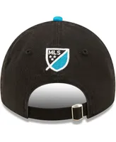 Men's New Era Black, Blue Charlotte Fc Team 9TWENTY Adjustable Hat