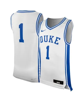 Youth Boys Nike #1 White Duke Blue Devils Icon Replica Basketball Jersey