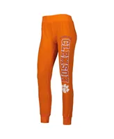 Women's Concepts Sport Orange Clemson Tigers Long Sleeve Hoodie T-shirt and Pants Sleep Set