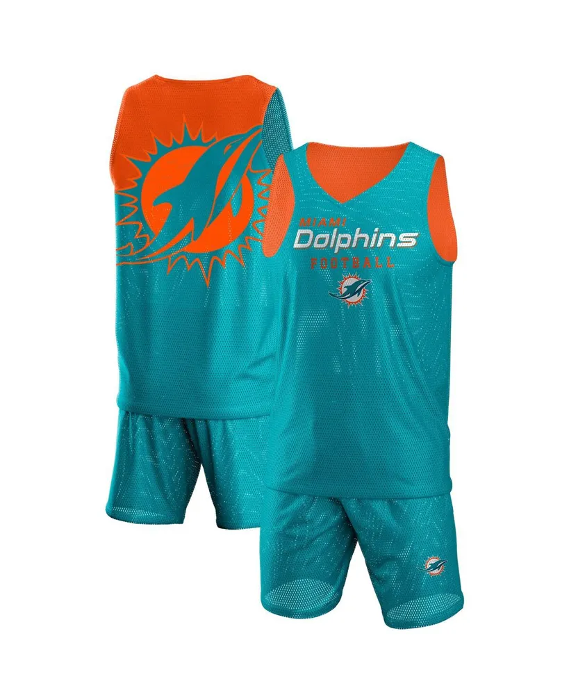 Men's Foco Aqua Miami Dolphins Colorblock Mesh V-Neck and Shorts Set