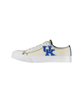 Women's Foco Cream Kentucky Wildcats Low Top Canvas Shoes