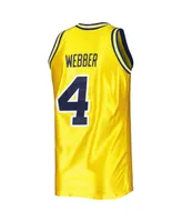 Men's Mitchell & Ness Chris Webber Maize Michigan Wolverines Authentic College Vault 1991-92 Jersey