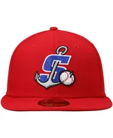 Men's New Era Red Stockton Ports Authentic Collection Team Home 59FIFTY Fitted Hat