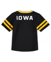 Preschool Boys Black, Gold Iowa Hawkeyes Red Zone Jersey and Pants Set