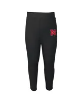 Preschool Girls Scarlet, Black Nebraska Huskers Forever Love T-shirt and Leggings Set