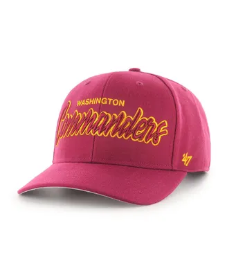 Men's '47 Brand Burgundy Washington Commanders Street Script Mvp Snapback Hat