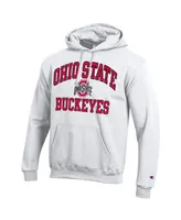 Men's Champion White Ohio State Buckeyes High Motor Pullover Hoodie