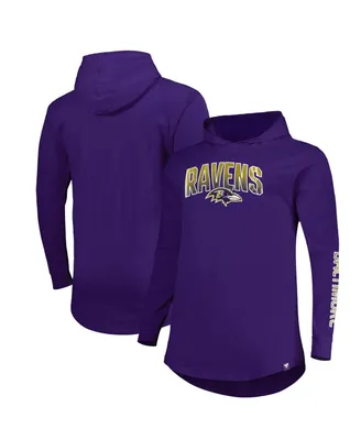 Men's Fanatics Purple Baltimore Ravens Big and Tall Front Runner Pullover Hoodie