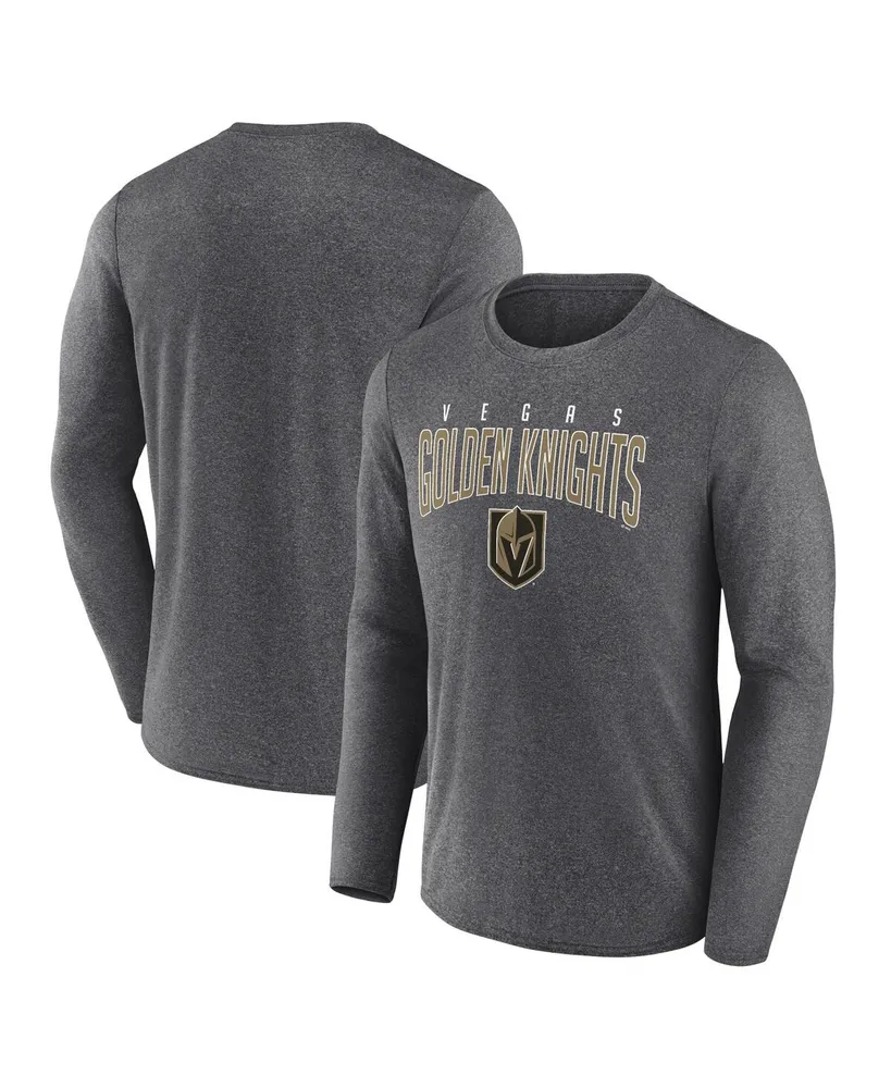 Men's Fanatics Heather Charcoal Vegas Golden Knights Special Edition 2.0 Scoring Chance Long Sleeve T-shirt