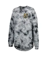 Women's Fanatics Black Vegas Golden Knights Crystal-Dye Long Sleeve T-shirt