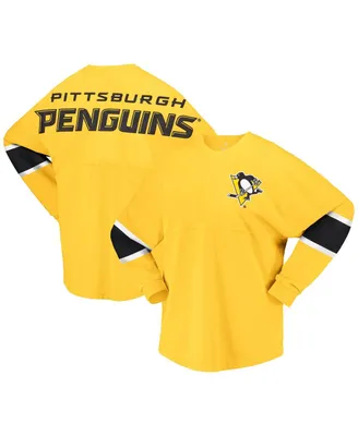 Women's Fanatics Gold Pittsburgh Penguins Jersey Long Sleeve T-shirt