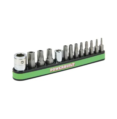 13 Piece Tamper-Proof Torx Bit and Socket Adapter Set