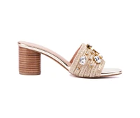 New York & Company Raquelle Women's Wood Heel Mule