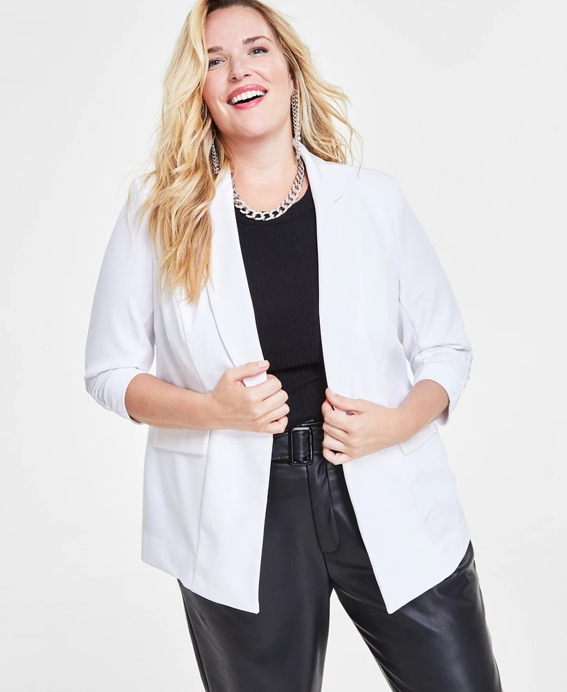 I.n.c. International Concepts Plus 3/4-Sleeve Blazer, Created for Macy's