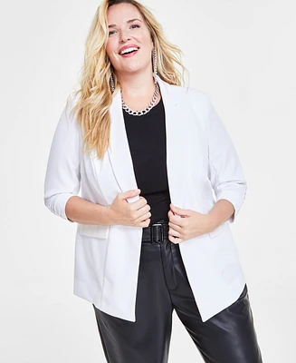 I.n.c. International Concepts Plus 3/4-Sleeve Blazer