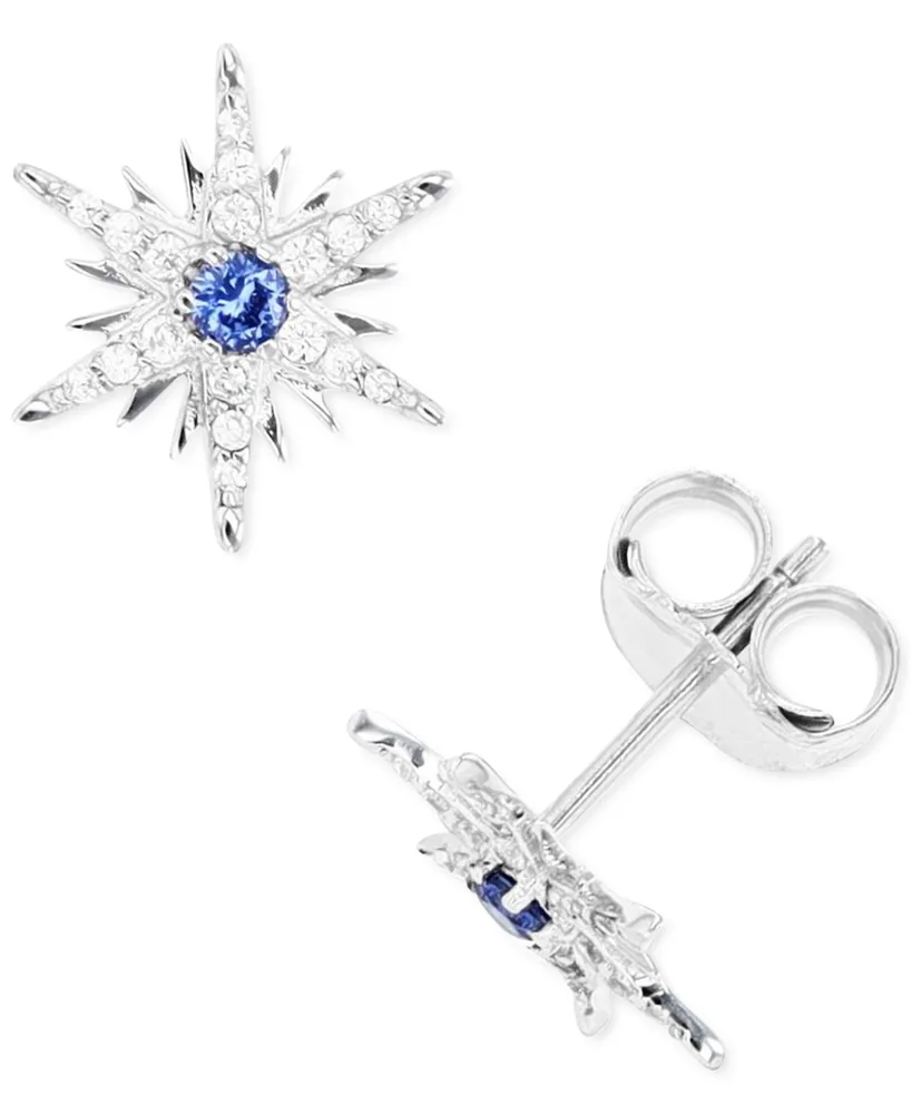 Cubic Zirconia Star Stud Earrings