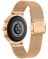 Citizen Unisex Cz Smart Wear Os Rose Gold-Tone Stainless Steel Mesh Bracelet Smart Watch 41mm - Rose Gold