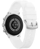 Citizen Unisex Cz Smart Wear Os White Silicone Strap Smart Watch 41mm - Silver