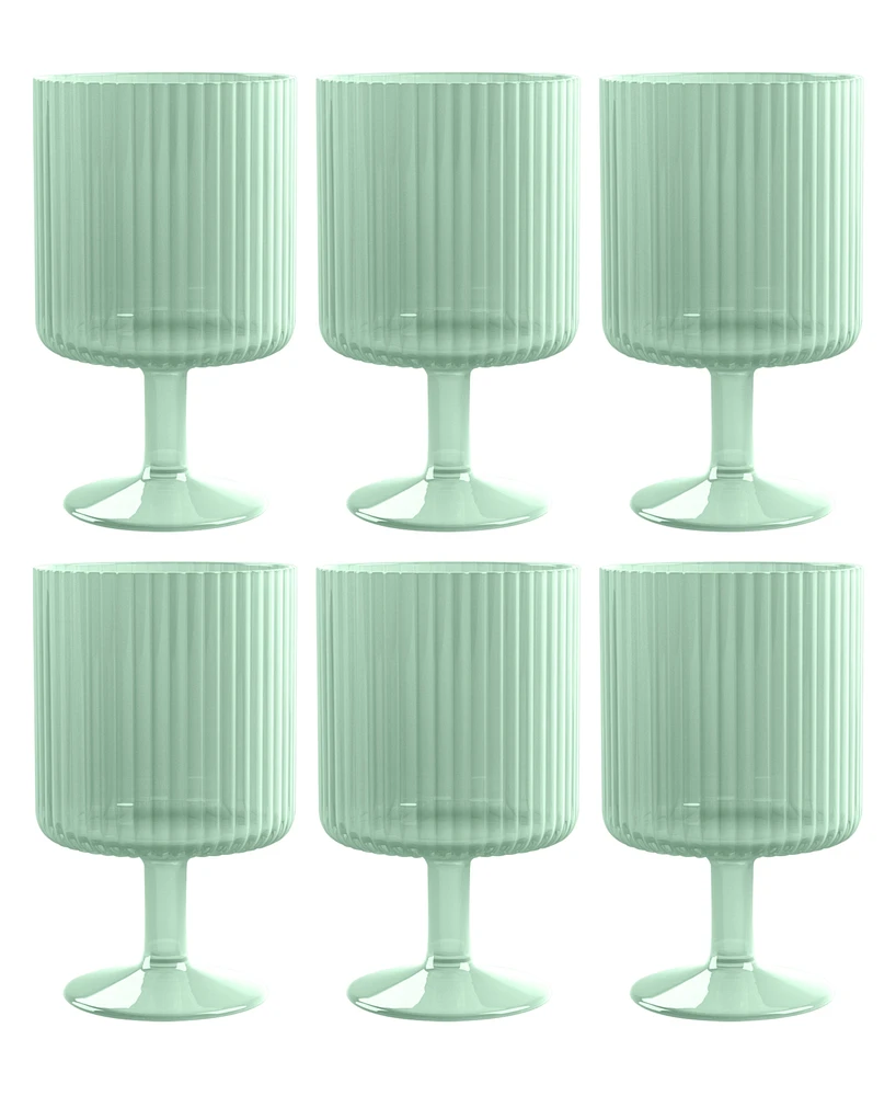 Abode Homewares Polypropylene Mesa Goblet Set of 6