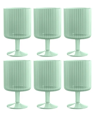 Abode Homewares Polypropylene Mesa Goblet Set of 6