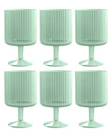 Abode Homewares Polypropylene Mesa Goblet Set of 6