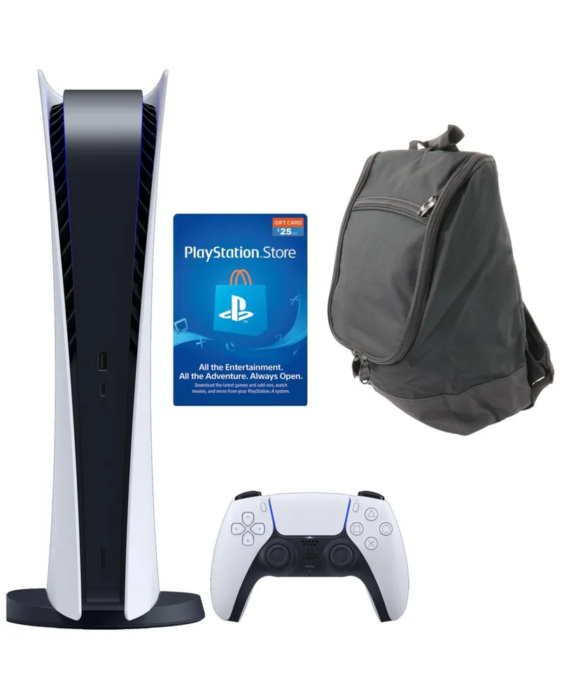 PlayStation 5 Digital Console w/ $25 Psn Card and Carry Bag
