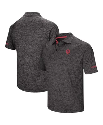 Men's Colosseum Black Indiana Hoosiers Big and Tall Down Swing Polo Shirt