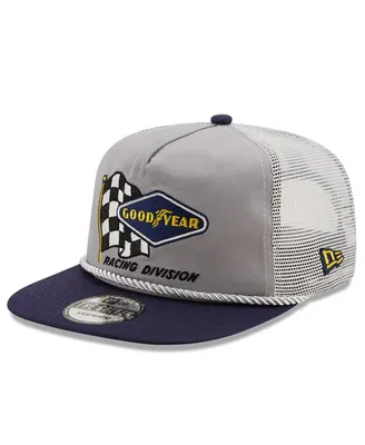 Men's New Era Gray, White Nascar Golfer Snapback Adjustable Hat