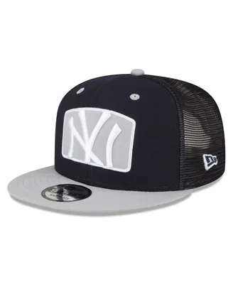 Men's New Era Navy New York Yankees Logo Zoom Trucker 9Fifty Snapback Hat