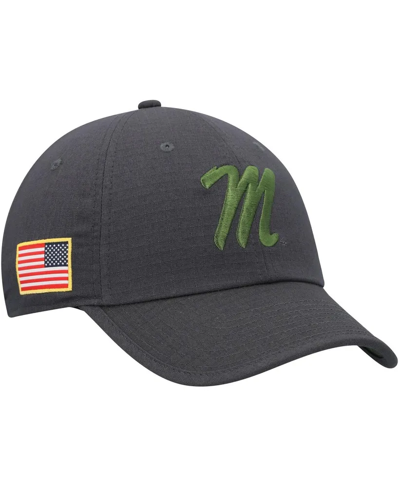 Men's Nike Charcoal Ole Miss Rebels Veterans Day Tactical Heritage86 Performance Adjustable Hat