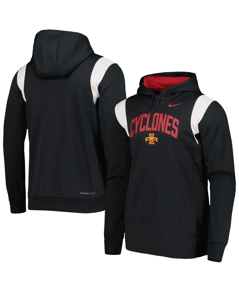 Men's Nike Black Iowa State Cyclones 2022 Sideline Performance Pullover Hoodie