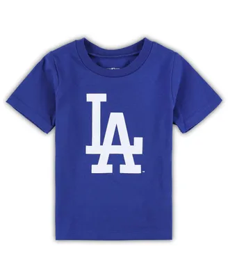 Infant Boys and Girls Royal Los Angeles Dodgers Team Crew Primary Logo T-shirt