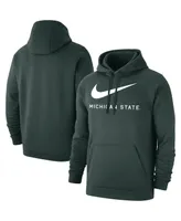 Men's Nike Green Michigan State Spartans Big Swoosh Club Pullover Hoodie