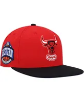 Men's Mitchell & Ness Red, Black Chicago Bulls Hardwood Classics Coast to Fitted Hat