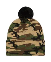 Men's New Era Camo Tottenham Hotspur Cuffed Knit Hat with Pom