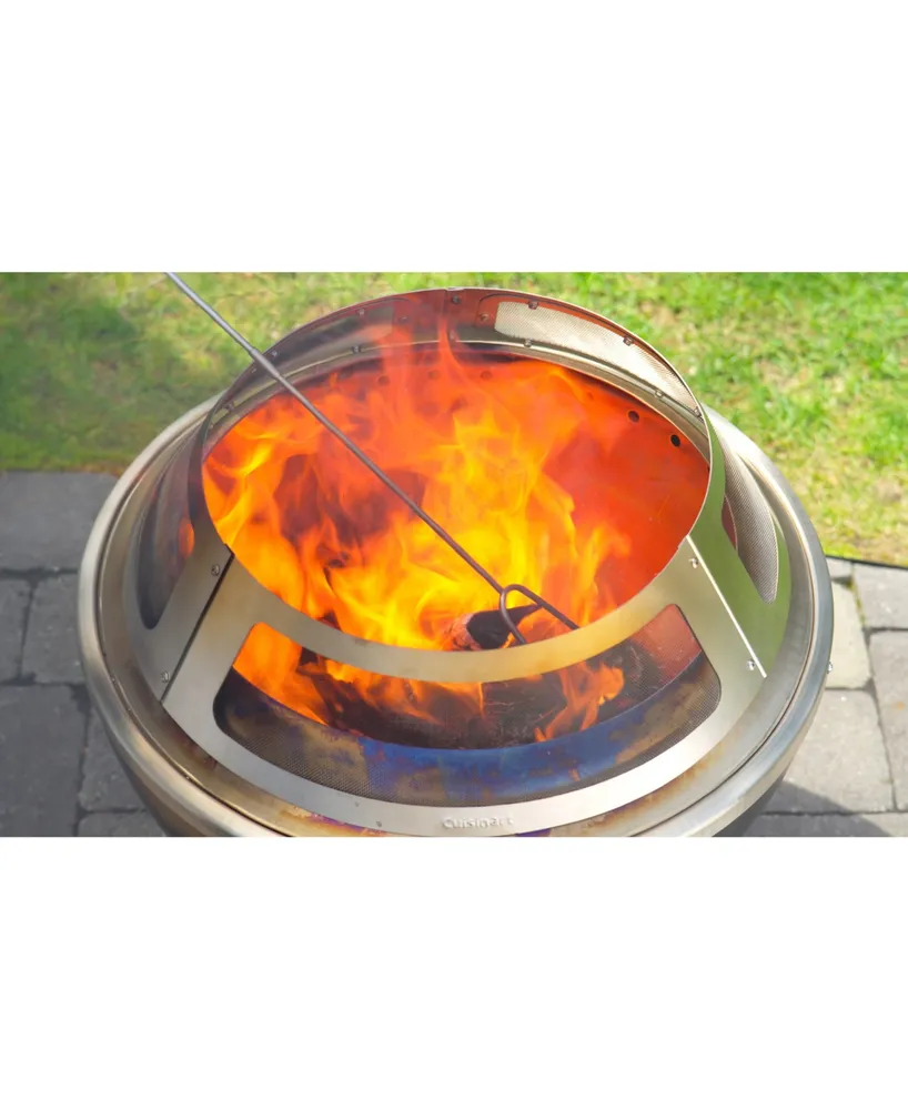 Cuisinart Cha-820 Cleanburn Stainless Steel Fire Pit Spark Guard