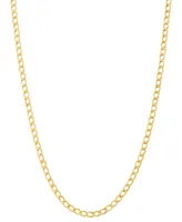 Children's Polished Curb Chain in 14k Yellow Gold, 13"