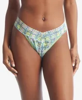 Hanky Panky Women's Printed Daily Lace Original Rise Thong Underwear